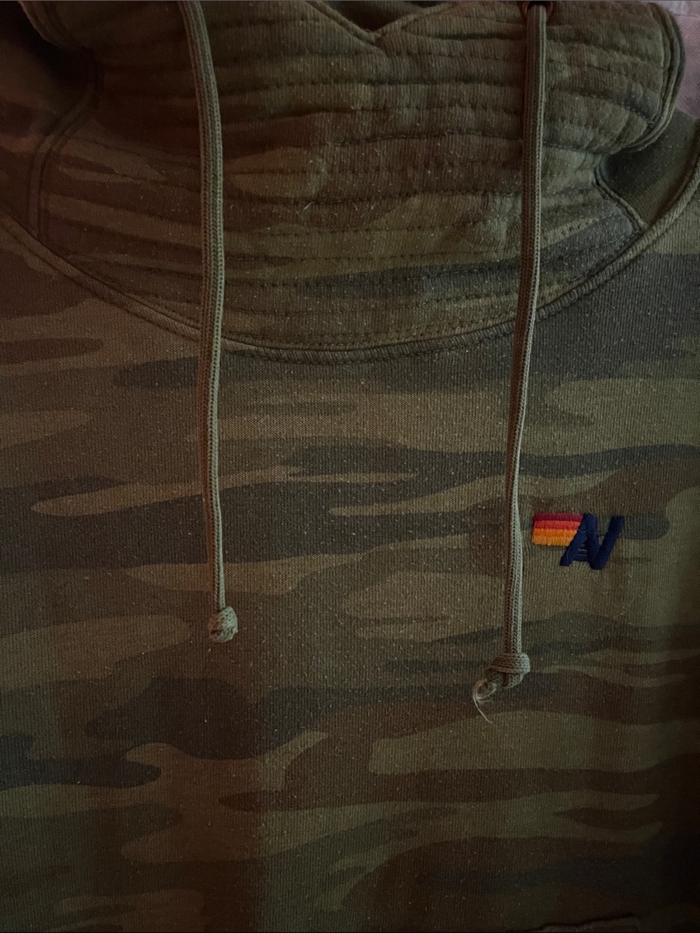 🌺SALE🌺 Aviator Nation Green Camo Pullover Hoodie with gold zippers size small i - Picture 14 of 14